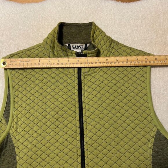 Blast Womens Green Mock Neck Full Zip Vest Jacket With Pockets Size XL - Picture 9 of 11